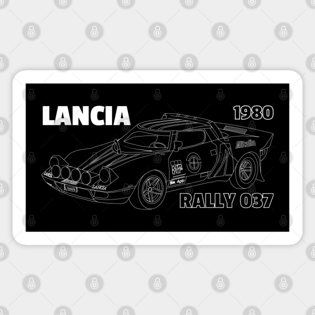 Lancia Rally 037 Sticker by kindacoolbutnotreally